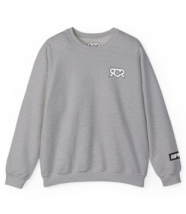 Crewneck Sweatshirt / RCR + Rippers on the sleeve.