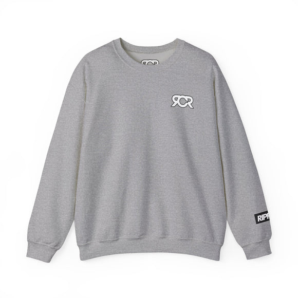 Crewneck Sweatshirt / RCR + Rippers on the sleeve.