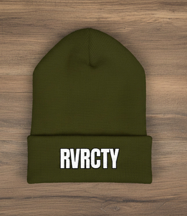 RVRCITY Embroidered Cuffed Beanie — Minimal Streetwear Knit Cap