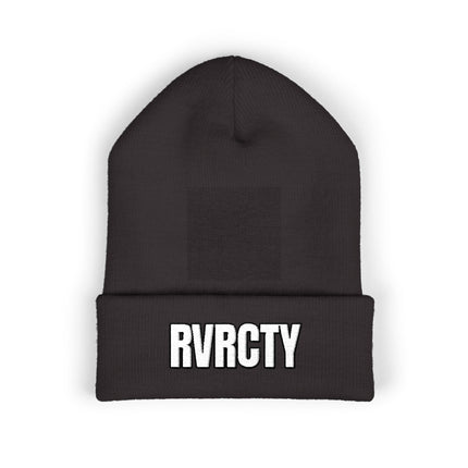 RVRCITY Embroidered Cuffed Beanie — Minimal Streetwear Knit Cap