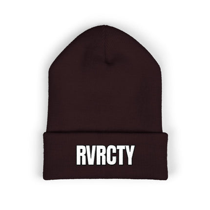 RVRCITY Embroidered Cuffed Beanie — Minimal Streetwear Knit Cap