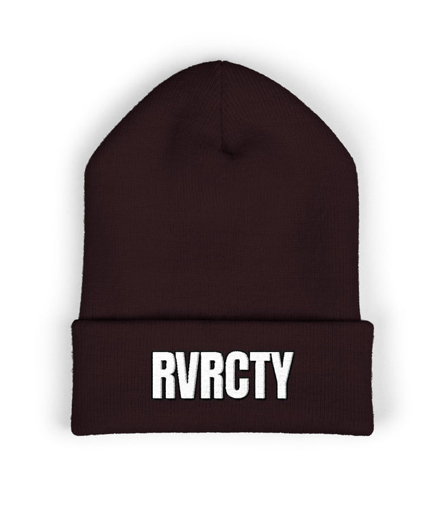 RVRCITY Embroidered Cuffed Beanie — Minimal Streetwear Knit Cap