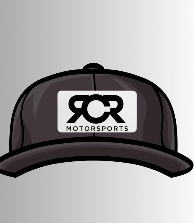 RCR Motorsports Flat Bill Blk/Blk Snapback HAT