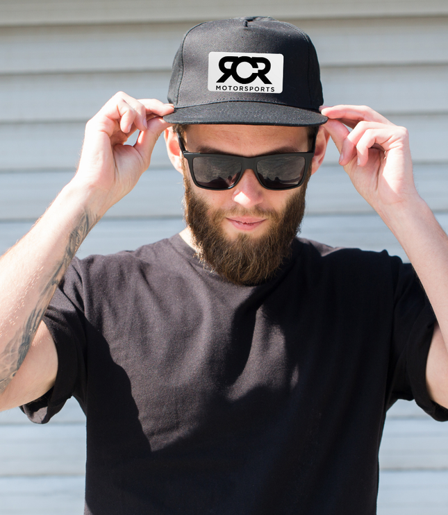 RCR Motorsports Flat Bill Blk/Blk Snapback HAT