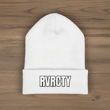 RVRCITY Embroidered Cuffed Beanie — Minimal Streetwear Knit Cap