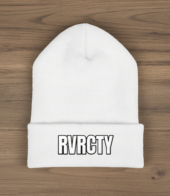 RVRCITY Embroidered Cuffed Beanie — Minimal Streetwear Knit Cap