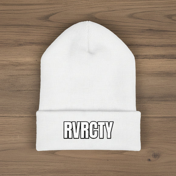 RVRCITY Embroidered Cuffed Beanie — Minimal Streetwear Knit Cap