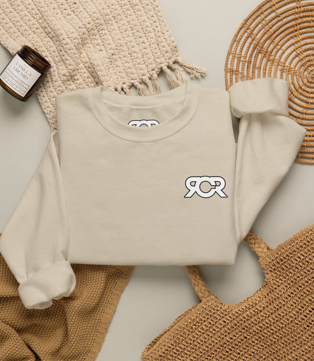 Crewneck Sweatshirt / RCR + Rippers on the sleeve.