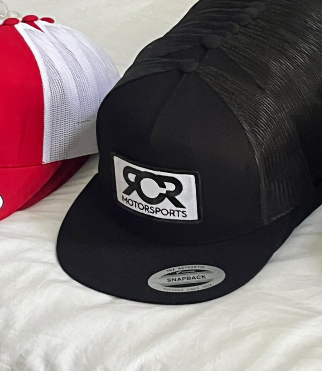 RCR Motorsports Flat Bill Blk/Blk Snapback HAT