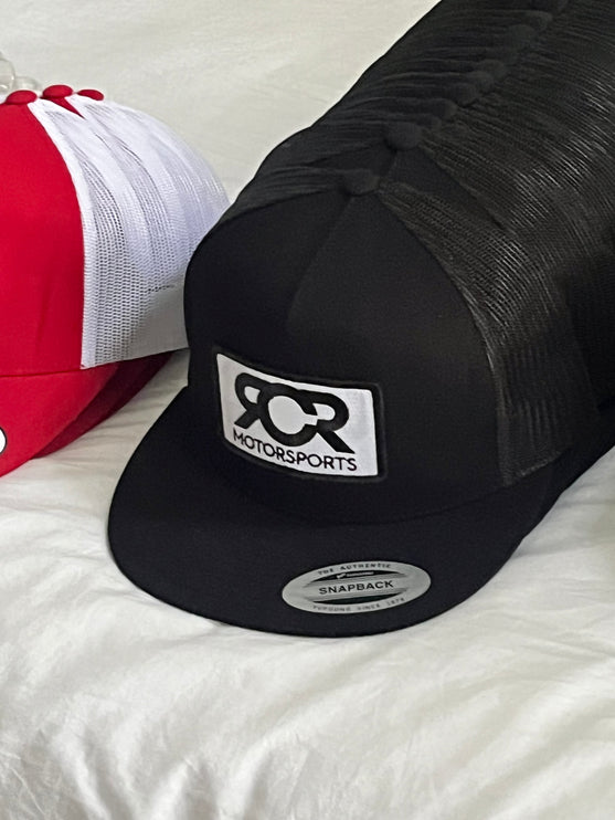 RCR Motorsports Flat Bill Blk/Blk Snapback HAT